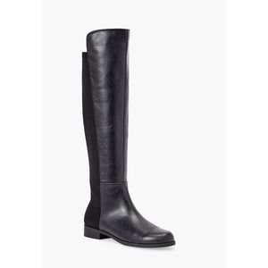 JUSTFAB  Tinsley Flat Boot in Black Extra Wide Calf Size 7.5E